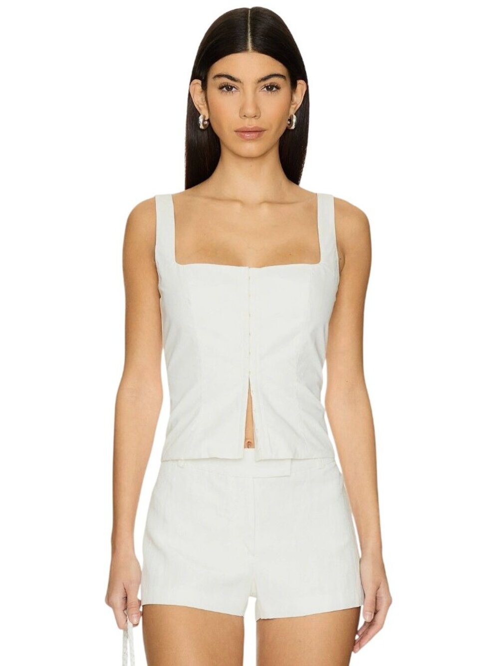 Shona Joy Maiori Square Neck Top in ivory 6 New Womens Sleeveless Tank